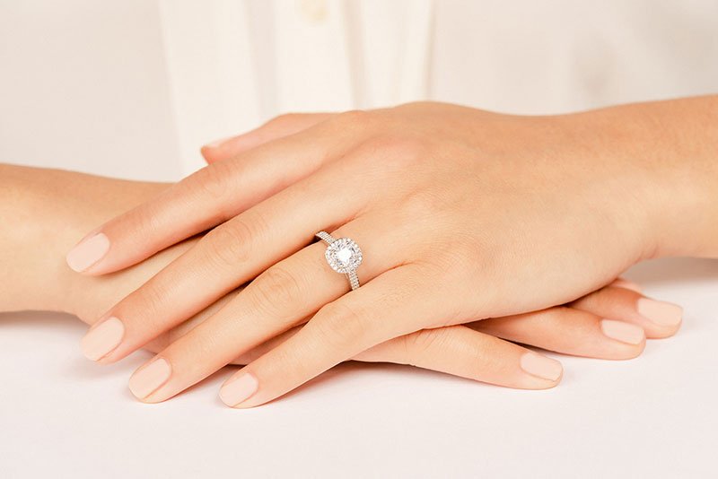 Limitless Love Cushion Cut Lab - Grown Diamond Engagement Ring with 0.96 ct. (0.50 ct. center diamond) - Luxury Time NYC