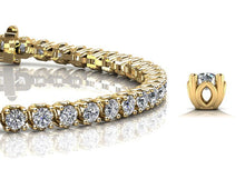 Load image into Gallery viewer, Lotus Flower Diamond Tennis Bracelet with 2.01 ct.(finished) 2mm - Luxury Time NYC