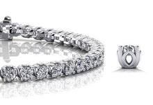 Load image into Gallery viewer, Lotus Flower Diamond Tennis Bracelet with 2.42 ct.(finished) 2.25mm - Luxury Time NYC