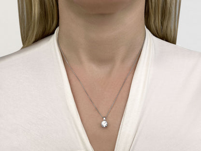 Lotus Flower Lab - Grown Diamond Pendant with 1.00 ct.(finished) 6.5mm - Luxury Time NYC