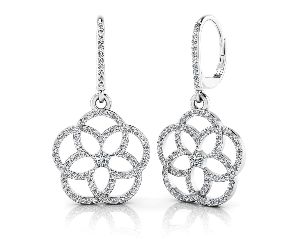 Love Blossom Lab - Grown Diamond Earrings with 1.11 ct.(finished) 1mm, 2.7mm - Luxury Time NYC