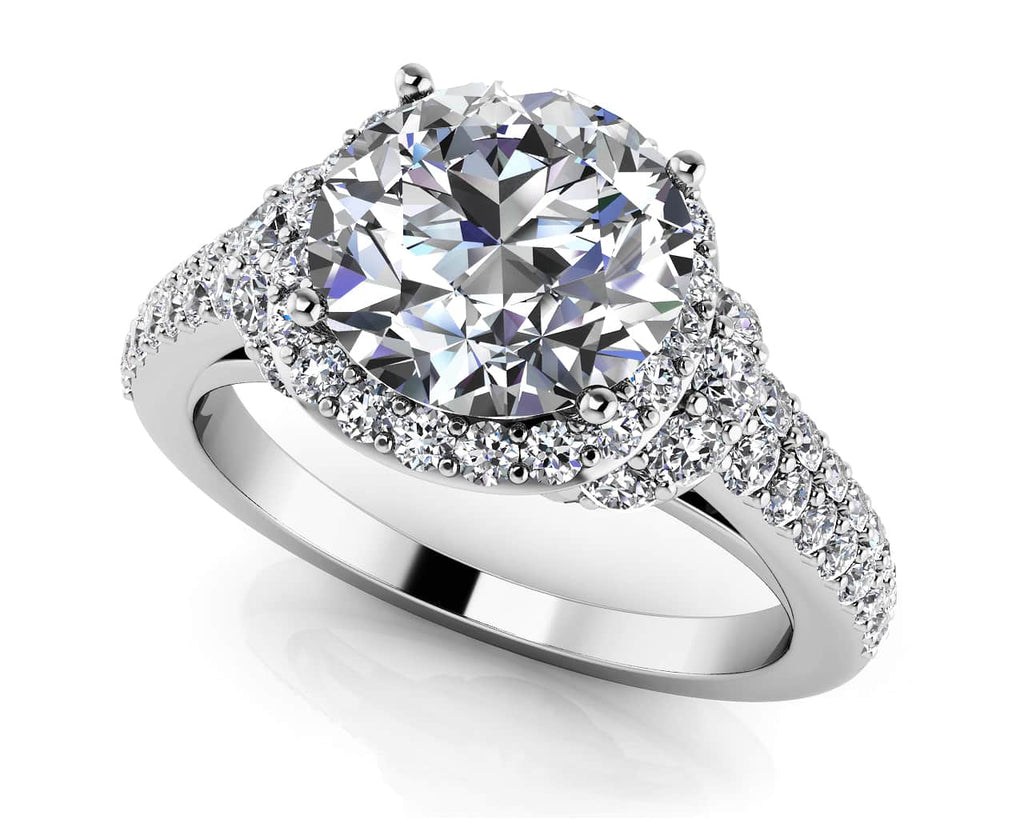 Love Letter Diamond Engagement Ring with 1.22 ct. (0.50 ct. center diamond) - Luxury Time NYC