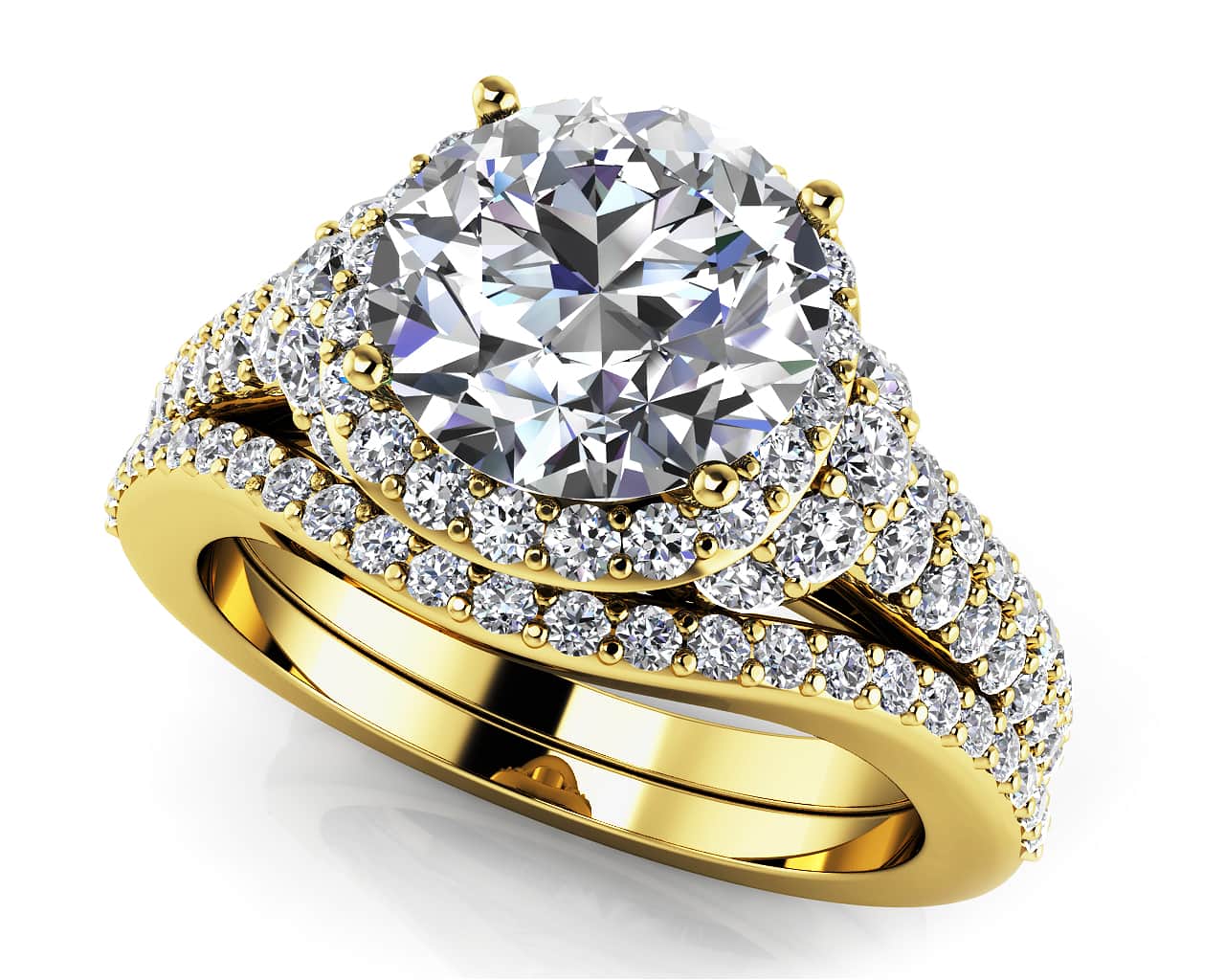 Love Letter Lab - Grown Diamond Bridal Set with 1.41 ct. (0.50 ct. center diamond) - Luxury Time NYC