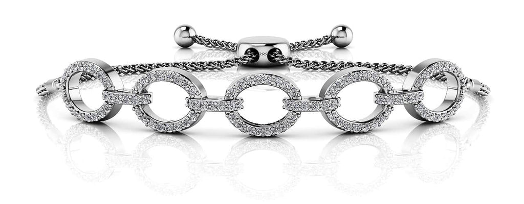 Love Open Oval Adjustable Lab - Grown Diamond Bracelet with 0.98 ct.(finished) 1.2mm - Luxury Time NYC