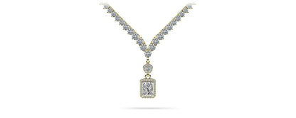 Love Spell Diamond Pendant 2 Row 3 Prong Diamond Necklace with 15.67 ct.(finished) - Luxury Time NYC