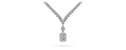 Love Spell Diamond Pendant 2 Row 3 Prong Diamond Necklace with 15.67 ct.(finished) - Luxury Time NYC