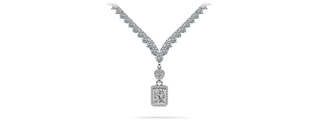 Love Spell Diamond Pendant 2 Row 3 Prong Lab - Grown Diamond Necklace with 15.67 ct.(finished) - Luxury Time NYC