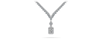 Love Spell Diamond Pendant 2 Row 3 Prong Lab - Grown Diamond Necklace with 15.67 ct.(finished) - Luxury Time NYC