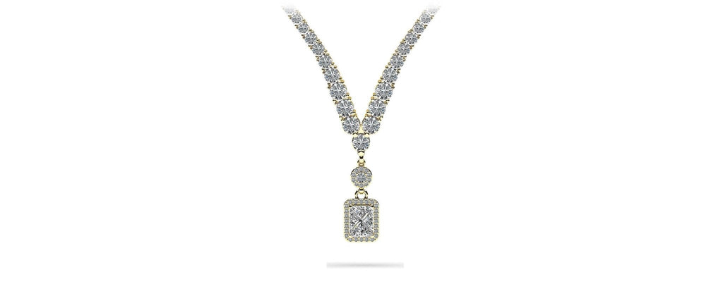 Love Spell Diamond Pendant 4 Prong V Diamond Necklace with 10.11 ct.(finished) - Luxury Time NYC