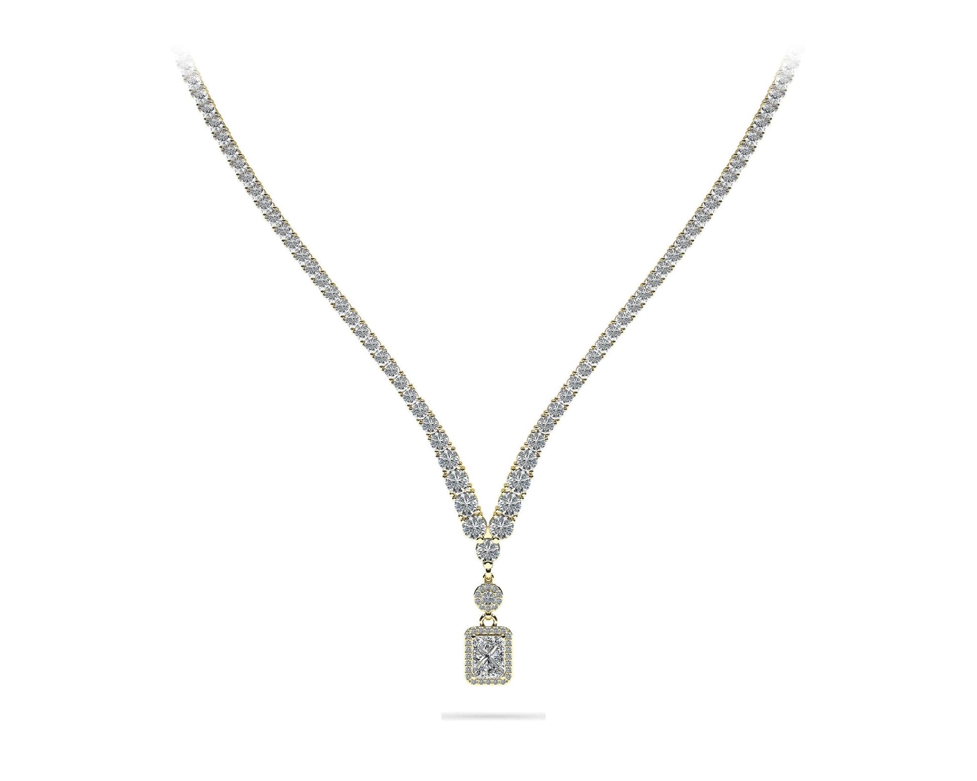 Love Spell Diamond Pendant 4 Prong V Lab - Grown Diamond Necklace with 10.11 ct.(finished) - Luxury Time NYC
