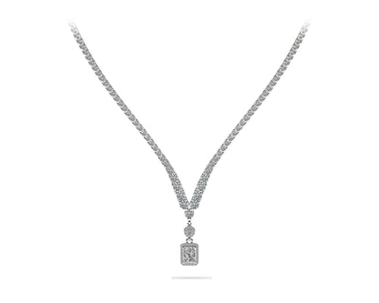 Love Spell Diamond Pendant 4 Prong V Lab - Grown Diamond Necklace with 10.11 ct.(finished) - Luxury Time NYC