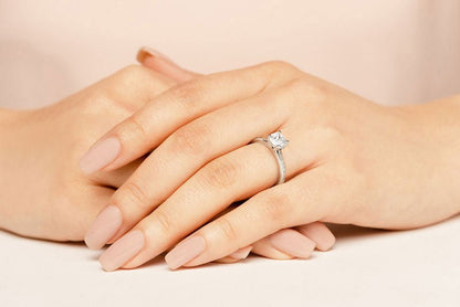 Lovely Cushion Cut Lab - Grown Diamond Engagement Ring with 2.21 ct. (2.00 ct. center diamond) - Luxury Time NYC