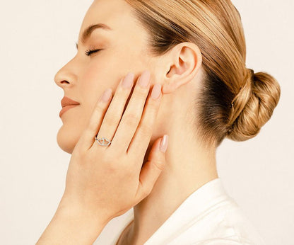 Loving Hearts Lab - Grown Diamond Ring with 0.17 ct.(finished) 1mm - Luxury Time NYC