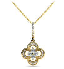 Load image into Gallery viewer, Lucky Four Diamond Pendant with 0.43 ct.(finished) 1.0mm, 2.6mm - Luxury Time NYC