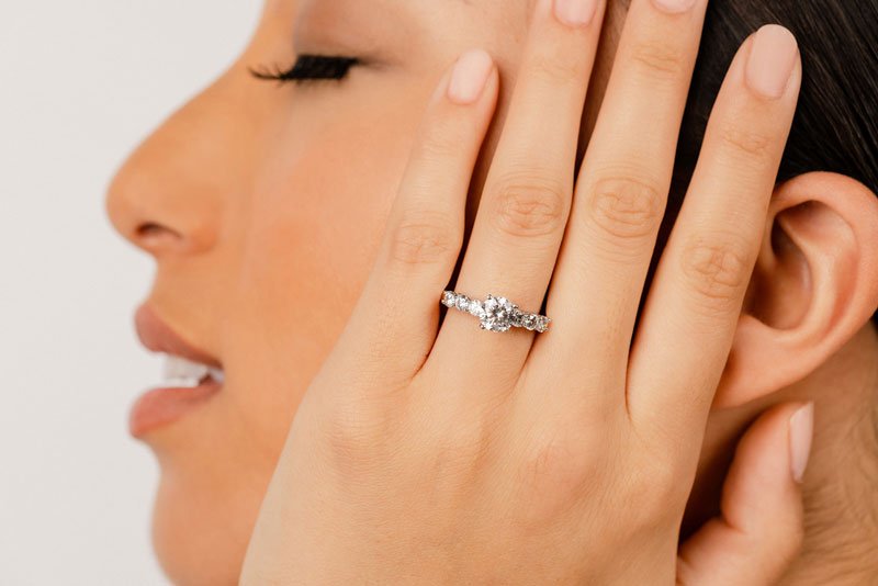 Lucky Number 7 Lab - Grown Diamond Engagement Ring with 1.13 ct. (0.50 ct. center diamond) - Luxury Time NYC