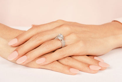 Luminous Diamond Bridal Set Diamond with 1.84 ct. (0.75 ct. center diamond) - Luxury Time NYC