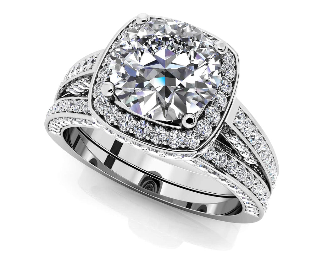 Luminous Diamond Bridal Set Diamond with 1.84 ct. (0.75 ct. center diamond) - Luxury Time NYC