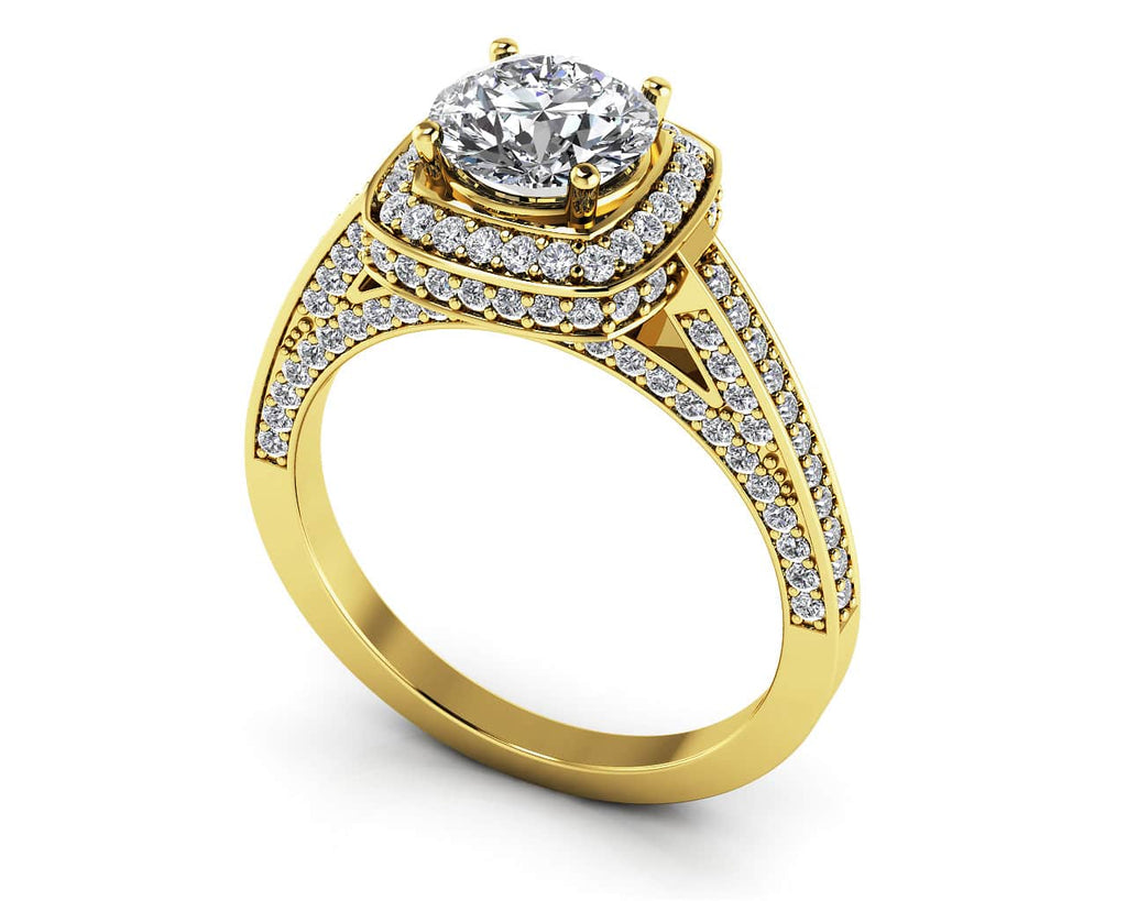 Luminous Diamond Engagement Ring with 1.13 ct. (0.50 ct. center diamond) - Luxury Time NYC