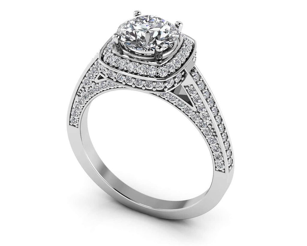 Luminous Diamond Engagement Ring with 1.13 ct. (0.50 ct. center diamond) - Luxury Time NYC