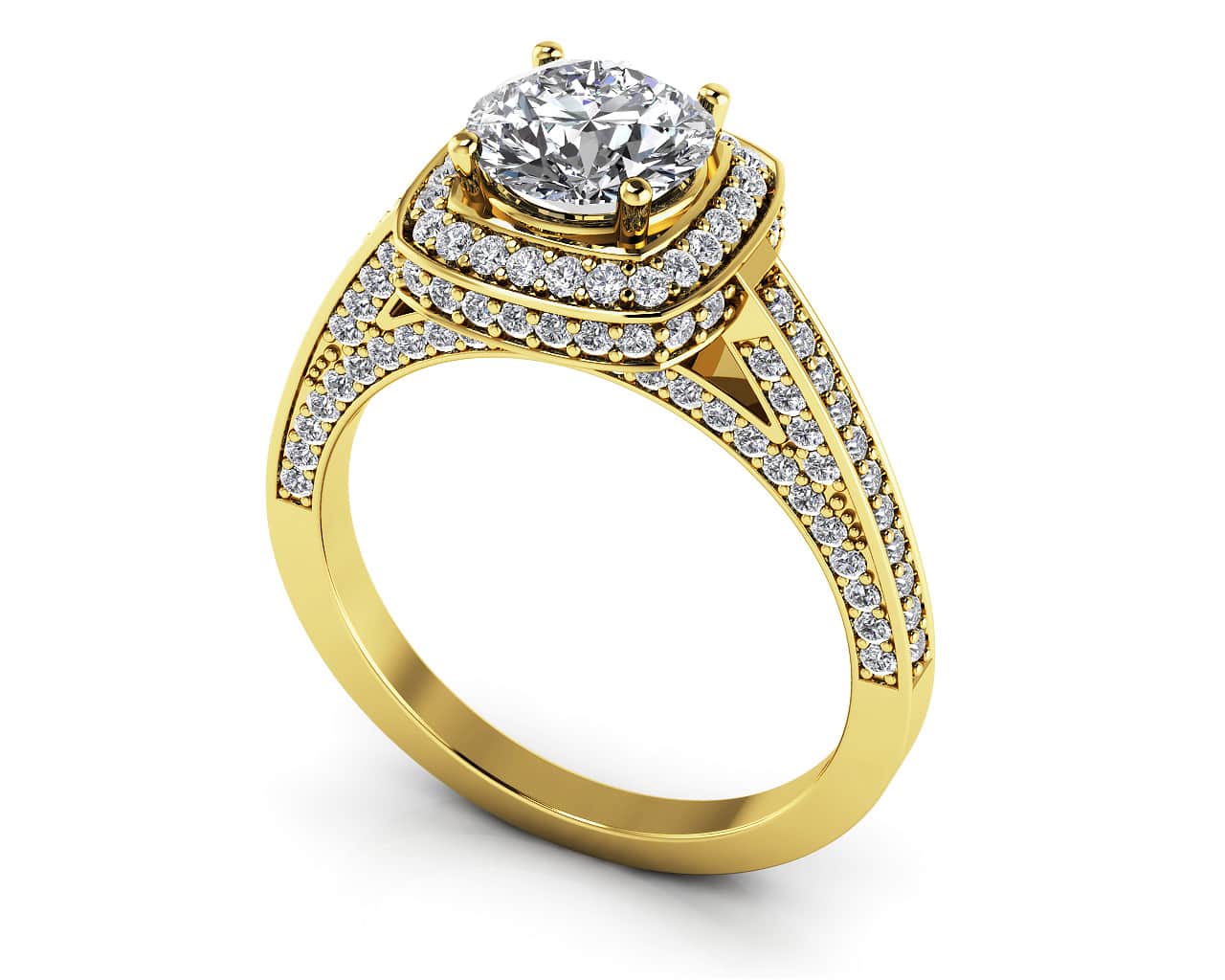 Luminous Diamond Engagement Ring with 2.01 ct. (1.25 ct. center diamond) - Luxury Time NYC