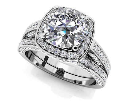 Luminous Lab - Grown Diamond Bridal Set with 3.10 ct. (2.00 ct. center diamond) - Luxury Time NYC