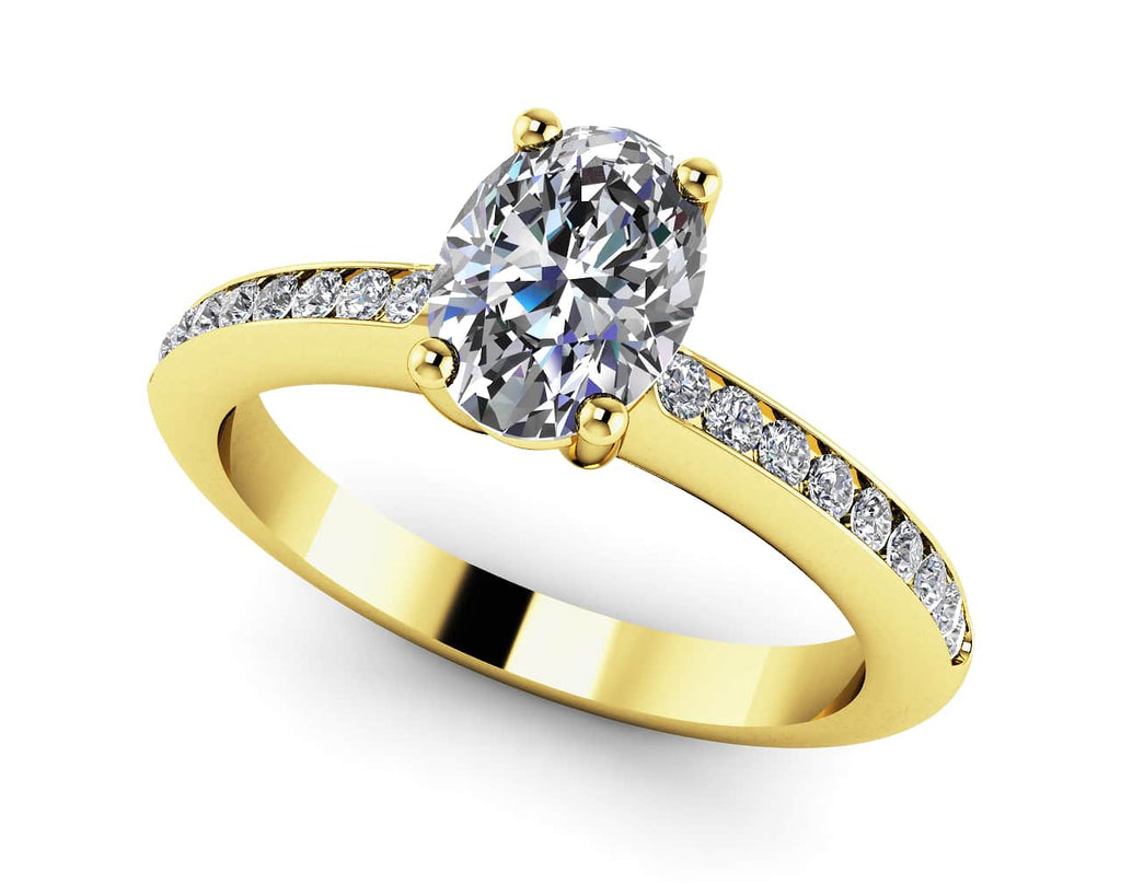 Luminous Oval Diamond Engagement Ring with 0.81 ct. (0.60 ct. center diamond) - Luxury Time NYC