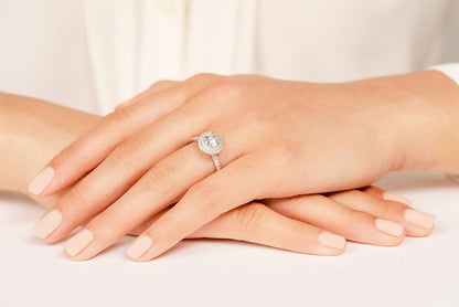 Luxurious Double Halo Diamond Engagement Ring with 0.95 ct. (0.50 ct. center diamond) - Luxury Time NYC
