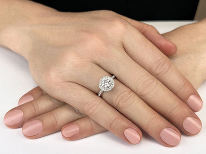 Luxurious Double Halo Lab - Grown Diamond Engagement Ring with 1.77 ct. (1.25 ct. center diamond) - Luxury Time NYC