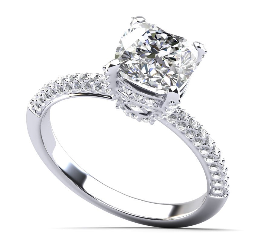 Luxury Diamond Engagement Ring with 0.90 ct. (0.50 ct. center diamond) - Luxury Time NYC