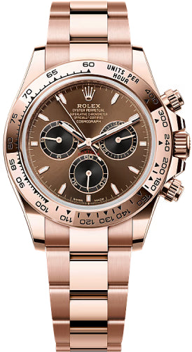 Rolex Cosmograph Daytona 40mm Chocolate Dial Everose Gold Bezel Oyster Bracelet 116505