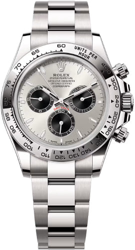 Rolex Daytona White Gold Steel/Silver Index Dial White Gold Bezel Oyster Bracelet 116509