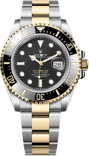 Rolex Sea-Dweller 43mm Case Yellow Gold/Steel Black Luminous Dial & Ceramic Bezel Oyster Bracelet 126603
