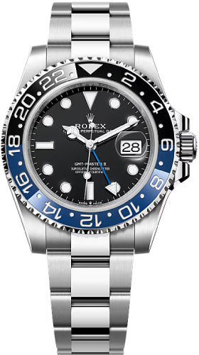 Rolex Steel GMT-Master II 40 Watch - Batman - Black Dial - Oyster Bracelet - 126710BLNR