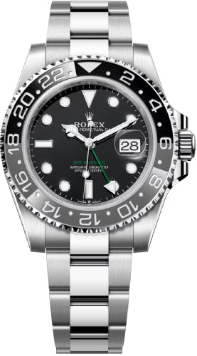 Rolex GMT-Master II 40mm Black Dial Cerachrom Bezel Oyster Bracelet - 126710GRNR