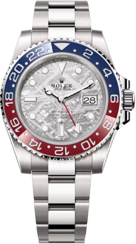 Rolex GMT Master II White Gold Meteorite Luminous Dial Red/Blue Ceramic Bezel Oyster Bracelet 126719BLRO
