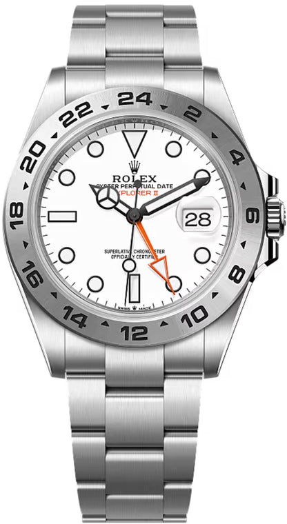 Rolex Explorer II "Steve McQueen" GMT Stainless Steel White Dial 42mm Oyster Bracelet 216570