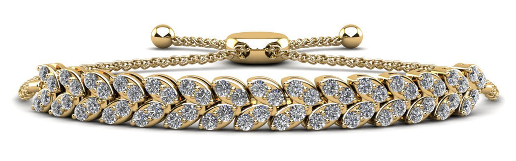 Marquise Illusion Adjustable Diamond Bracelet with 2.24 ct.(finished) 2mm - Luxury Time NYC