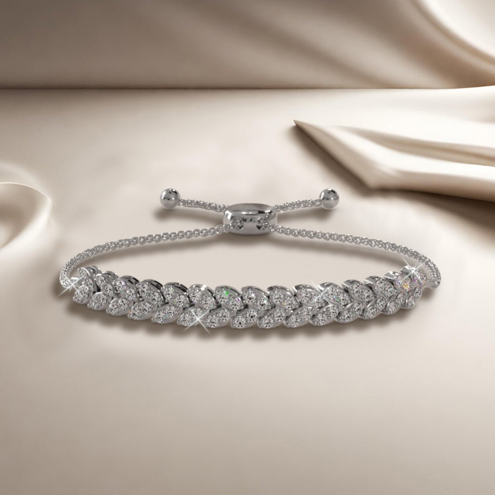 Marquise Illusion Adjustable Lab - Grown Diamond Bracelet with 2.24 ct.(finished) 2mm - Luxury Time NYC