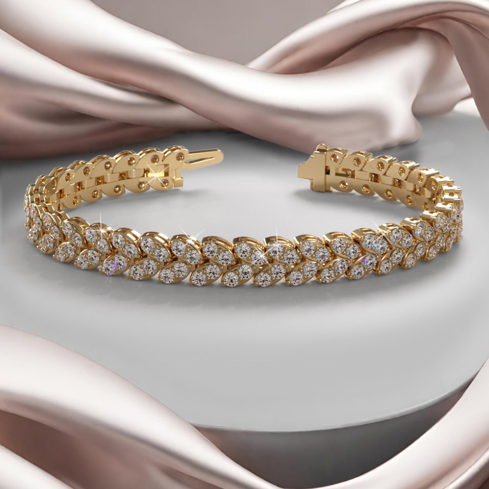 Marquise Illusion Diamond Tennis Bracelet Lab - Grown Diamond with 5.28 ct.(finished) 2mm - Luxury Time NYC