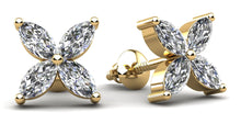 Load image into Gallery viewer, Marquise Shape Diamond Stud Earrings with 2.80 ct.(finished) 7x3mm - Luxury Time NYC