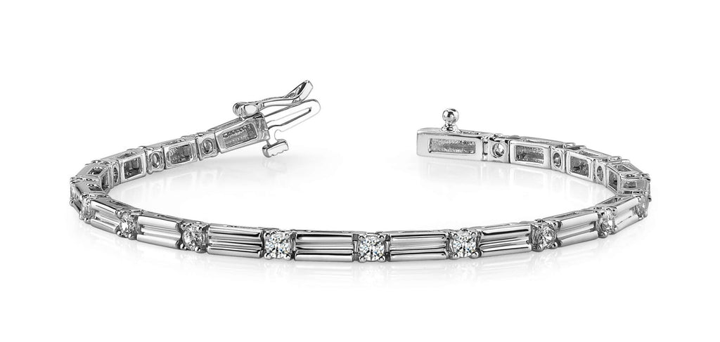 Memento Single Diamond And Link Diamond Bracelet with 1.28 ct.(finished) 2.75mm - Luxury Time NYC