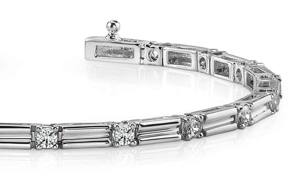 Memento Single Diamond And Link Diamond Bracelet with 1.28 ct.(finished) 2.75mm - Luxury Time NYC