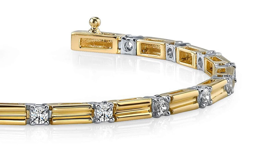 Memento Single Diamond And Link Diamond Bracelet with 1.28 ct.(finished) 2.75mm - Luxury Time NYC