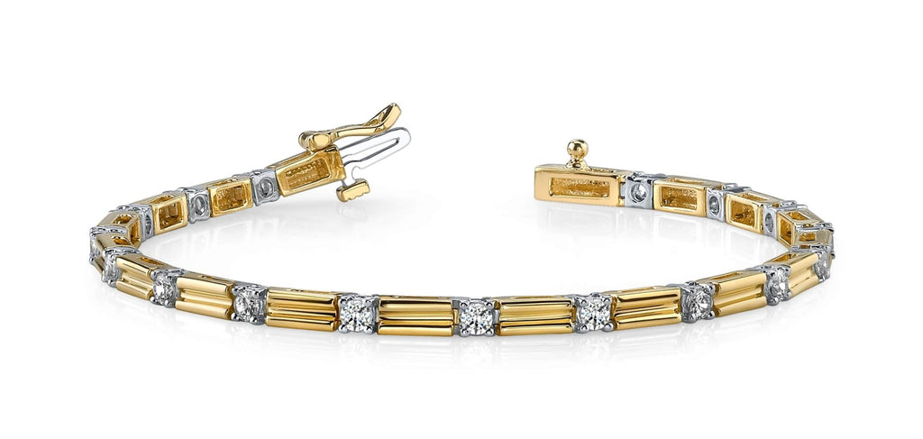 Memento Single Diamond And Link Diamond Bracelet with 1.28 ct.(finished) 2.75mm - Luxury Time NYC