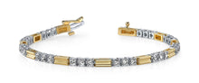 Load image into Gallery viewer, Memento Triple Diamond And Link Diamond Bracelet with 2.25 ct.(finished) 2.75mm - Luxury Time NYC