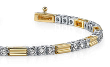 Load image into Gallery viewer, Memento Triple Diamond And Link Diamond Bracelet with 2.25 ct.(finished) 2.75mm - Luxury Time NYC