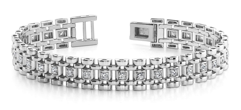 Mens Diamond Link Lab - Grown Diamond Bracelet with 2.03 ct.(finished) 2.5mm - Luxury Time NYC