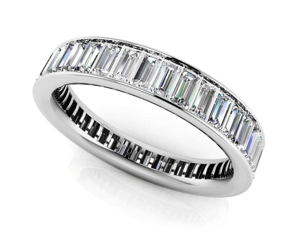 Mesmeric Diamond Channel Set Eternity Diamond Ring with 2.40 ct.(finished) 3x1.5mm - Luxury Time NYC