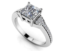 Load image into Gallery viewer, Mesmerizing Princess Diamond Engagement Ring with 0.65 ct. (0.50 ct. center diamond) - Luxury Time NYC