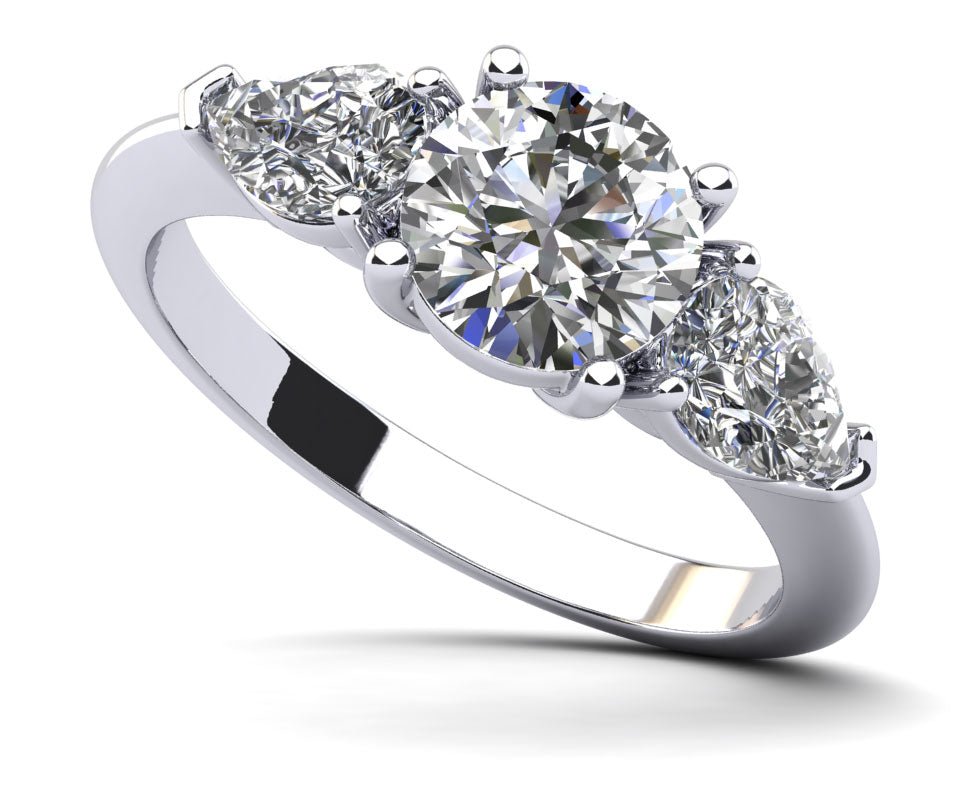 Mi Amour Diamond Engagement Ring with 0.84 ct. (0.50 ct. center diamond) - Luxury Time NYC